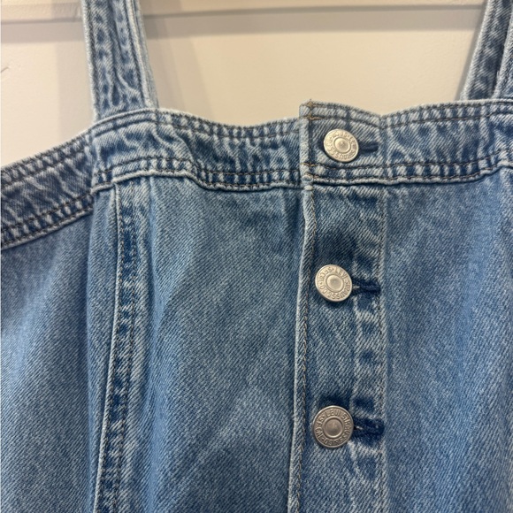 Levi’s Strauss Light Blue Denim Overalls Wide Leg Jumpsuit XS - Picture 4 of 8